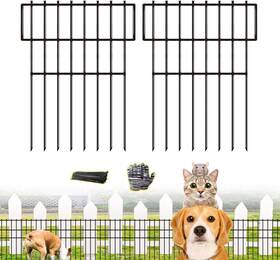 Wl-25 Valibe Animal Barrier Fence No Dig 25pcs Garden 27ft L 25 Packs -27ft Black
