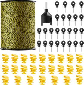 Htss2 Vevor Electric Fence Wire 1640ft 500m Portable Polywire 1/8 Inch