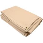Vl130507tan Sigman Flame Retardant Tarp Oz Vinyl Laminated Polyester Made In