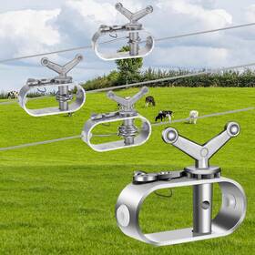 Xie-yaocom-2375 Yaocom 12 Pcs Electric Fence Wire Strainer Aluminum Tensioner Heavy Duty