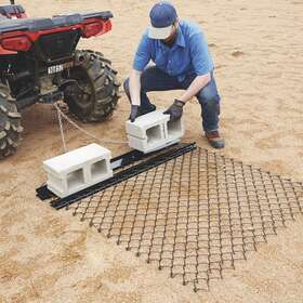 Yard Tuff 744211374986 5 X 4 Foot Steel Chain Rake Field Leveling Atv Drag Harrow Open Box