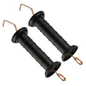 Yeshliky Asl015 Electric Fence Gate Handle Insulated Spring Black 2pcs