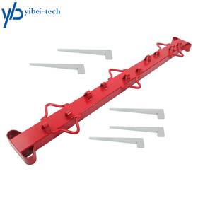 Yibei-tech Yi386435t 4ft Woven Wire Fence Stretcher Bar With 5 Wedges For Chain Link Fencing Red
