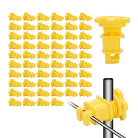 Yinshco Tp0401 60 Pcs Electric Fence Wire Insulators Screw Tight Round Post