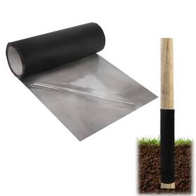 Yuzhrao 1257825 Fence Post Protector Self-adhesive Sleeve Wrap Trimmable Black
