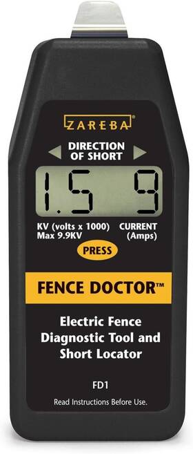 Zareba 084644001272 Fd1 Fence Doctor Digital Tester And Fault Finder