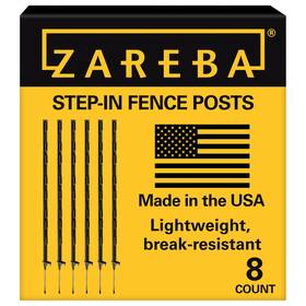 Zareba A-48b8 4-foot Step-in Electric Fence Posts - 8 Pack For Black