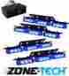 Zne-34 Zone Tech Vehicle 36x Led Strobe Lights Grill Dash Deck Blue Warning Light Set