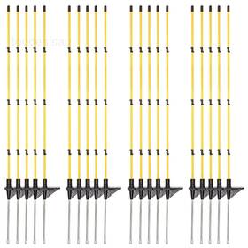 Zoiut Bxg116y-20p 46 Inches Fiberglass Step In Electric Fence Posts Temporary 20 Pack