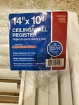 14" X 10" Truaire's White Smoothglide Ceiling/wall Register #482294 H303M New. Fixed Price $6.99.