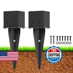Pcs 6X6 Fence Post Anchor Ground Spike 22" Black Powder-coated Metal. Fixed Price $75.80.