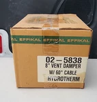 Effikal Hydrotherm 02-5838 8" Vent Damper W/ 60" Cable. Fixed Price $199.99.