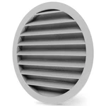 Wsgg 8" Inch Gray Round Metal Air Vent Grill Cover Flat Louver With Screen .... Fixed Price $27.02.