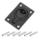 Flush Ring Pull 2.48" X 1.73" Square Recessed Door With Screw Black. Fixed Price $15.91.