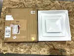 New Grainger 4MJU5 Steel Diffuser 23-3/4"X23-3/4"X12" Duct: White. Fixed Price $49.95.