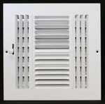 12''W X 12''H 4-WAY Air Supply Grille Vent Cover & Diffuser Flat Stamped Fac. Fixed Price $31.61.