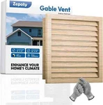 18" X Wood Gable Vent With Replaceable Screen, Paintable Finish, And Ultra-s. Fixed Price $57.00.