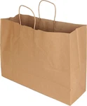 Paper Shopping Bags 25 Natural Kraft 16" X 12 1/2" Gift Merchandise Handles. Fixed Price $28.99.