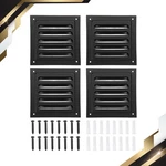4PCS 4"X4" Aluminum Gable Exterior Wall Outlet Vents For Attic Black. Fixed Price $21.99.