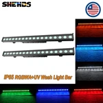 2PCS 18X10W Waterproof Rgbwa+uv Wash Wall Bar Light Beam Dmx Control Stage Disco. Fixed Price $380.00.