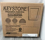 4-PACK Mid America Keystone Exterior Vents For Gablemaster, 001 White. Fixed Price $9.95.