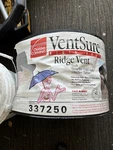 Owens Corning Ventsure Ridge 11 1/4" X 20' New - Pickup Ony. Fixed Price $30.00.
