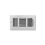 Tru Aire 3-WAY Powder Coat White Steel Wall/ceiling Register C103M08X04. Fixed Price $17.95.