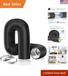 4" 8FT Flexible Aluminum Duct For Quiet Hvac Ventilation - 2 Clamps Included. Fixed Price $25.19.