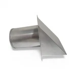 Greenheck Hooded Wall Cap OOWC-4 Aluminum Duct Vent With Damper. Fixed Price $26.85.