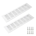 Aluminum Louvered Ventilation Grille Air Vent, 2PCS Rectangle Metal. Fixed Price $14.01.