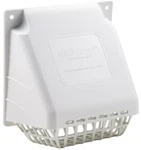 4" Deflecto Dryer Air Vent Hood White Exhaust Fan Cover Wide Weather-resistant. Fixed Price $16.96.