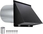 8 Hooded Vent With Screen And Damper,wall Cover Inch, Black. Fixed Price $105.11.