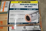 Atch 6" Ft. Insulated Flexible Air Duct R6 Reinforced Jacket Pn: 13602508. Fixed Price $52.00.