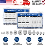 Jic & Orfs Master Industrial Hydraulic Cap Plug Hose Tube Pipe Fitting Kit Steel. Fixed Price $116.99.