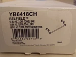 Moen YB6418CH Belfield Inch Single Towel Bar - Chrome. Fixed Price $50.00.