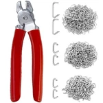 300 Pcs Galvanized Hog Rings With Bent Pliers Set, Includes 3/4", 1/2", And 3.... Fixed Price $21.79.