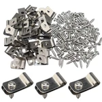 Wire Fence Clips Metal 100 Pcs Clamps Stainless Steel Fencing Mounting C.... Fixed Price $23.84.