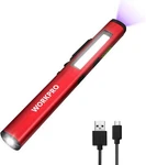Workpro Led Flashlight Uv Black Pocket Pen 450 Lumen Usb Rechargable. Fixed Price $17.99.