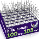 Bird Spikes 105 Feet Stainless Steel 100 Pack Fence Xpcare Crow Robin Pigeon. Fixed Price $124.99.