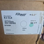 Flexaust R-2 Clr 4.0" Id Flexible Duct Hose 50 Ft Industrial Vent. Fixed Price $235.00.