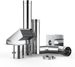 Camplux 3" Horizontal Stainless Steel Vent Pipe Kit For Indoor Gas Water Heater. Fixed Price $169.99.