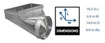 Imperial 8 In 30 Guage Galvanized Steel Round 90 Degree Register Duct Boot. Fixed Price $19.99.