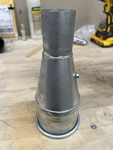Nordfab Ductwork Custom Reducer 3" Qf X 1.5" Raw Hose Galvanized. Fixed Price $50.00.