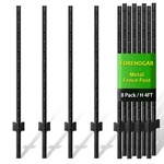 Metal Post 4 Feet Black, Pack Of 8, For Wire Fence, No Dig Steel.... Fixed Price $62.81.