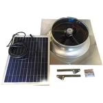 Aluminum Hybrid (solar/electric) Powered Gable Mount Louver Vent. Fixed Price $296.80.