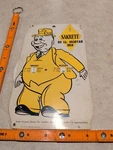 Vintage Sakrete Mortar Mix Concrete Block Bag Counter Comic Salesman Dial. Fixed Price $10.72.