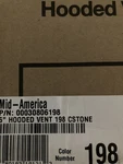 Mid America 6" Hooded Vent For Insulated Siding Cstone Color 00030806198. Fixed Price $7.00.