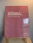 Okuma Cnc Systems Alarm & Error List OSP500M/OSP5000-G. Fixed Price $24.99.