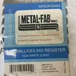 Metal-fab Inc. Sidewall/ceiling Register, White 10X4. Fixed Price $12.50.