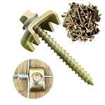 Fence Staples, Reusable Wire 2IN-100PCS, Golden. Fixed Price $58.99.